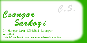 csongor sarkozi business card