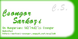 csongor sarkozi business card
